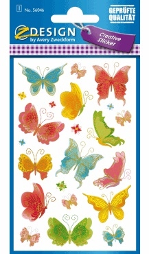 Naklejki papierowe - motyle (56046)