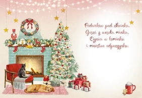 Karnet B6 Boże Narodzenie - Świąteczny kominek
