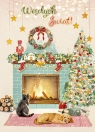  Karnet B6 Boże Narodzenie - Świąteczny kominek