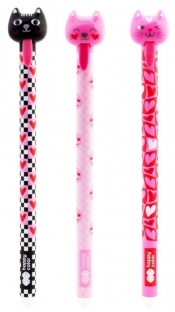 Długopis wymazywalny niebieski - Love Cats, 36szt