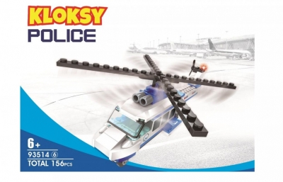 Klocki Kloksy: Policja helikopter 166 elementów (93514)