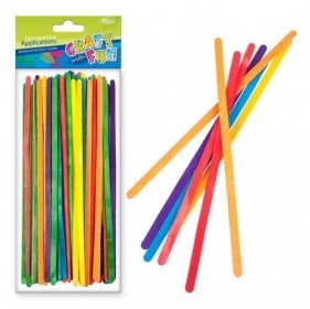 Drewniane patyczki Craft Fun, 80 szt. - kolorowe (291074)