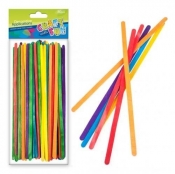 Drewniane patyczki Craft Fun, 80 szt. - kolorowe (291074)
