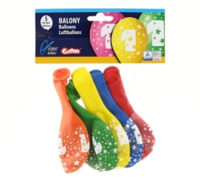 Balon gumowy Godan Z NADRUKIEM 5 szt mix 300 mm 12cal (GS110/1)