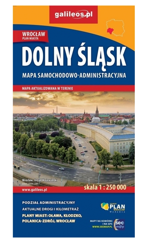 Mapa samochodowo-administracyjna Dolny Śląsk 1:250 000