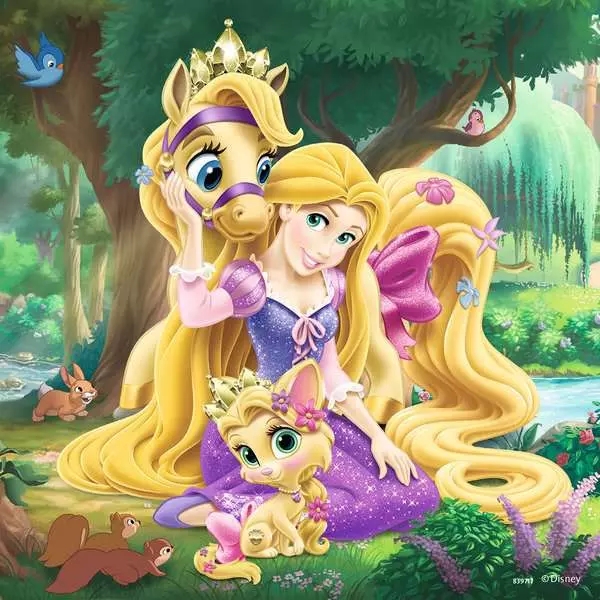 Puzzle 3x49: Zwierzaki Księżniczek Disney'a