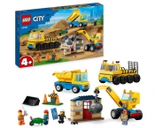 Lego CITY 60391, Ciężarówki i dźwig z kulą