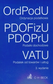 Ordynacja podatkowa Podatki dochodowe Podatek od towarów i usług