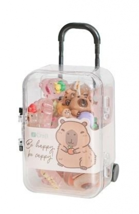 Ozdoby polimerowe 3D - kapibara w walizce 20szt