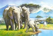 PUZZLE ELEPHANT FAMILY 120 ELEMENTÓW CASTOR