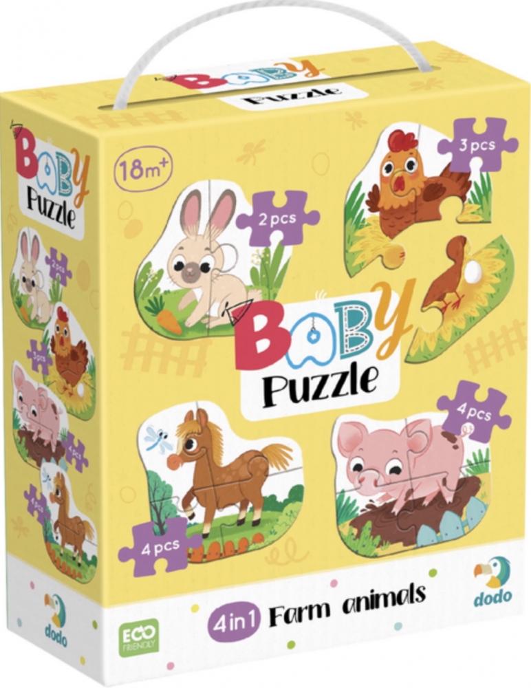 <img src='https://webimage.pl/pics/466/2/d4823115912466.jpg' style='height:440px' /> Baby puzzle - Zwierzęta z gospodarstwa, 4w1 (300686)