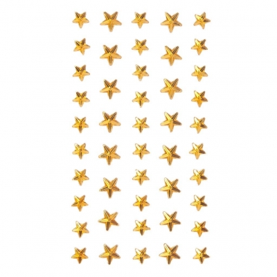 Kryształki samoprzylepne gwiazdki złote 46szt