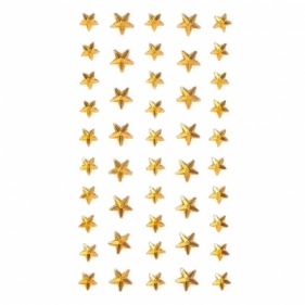 Kryształki samoprzylepne gwiazdki złote 46szt