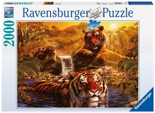 Puzzle Kąpiel tygrysów 2000 (166466)