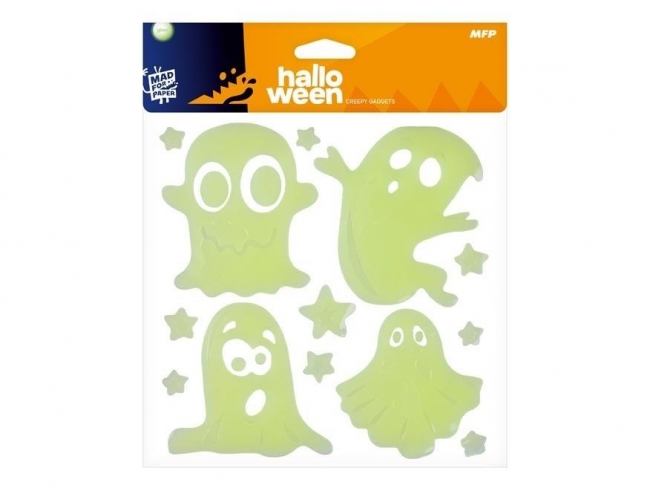 Naklejki Halloween żelowe świecące mix
