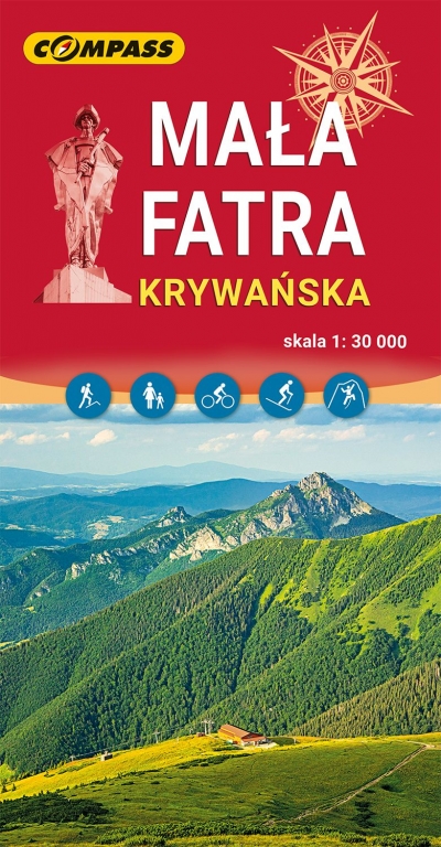Mała Fatra Krywańska. Mapa turystyczna w skali 1: 30 000