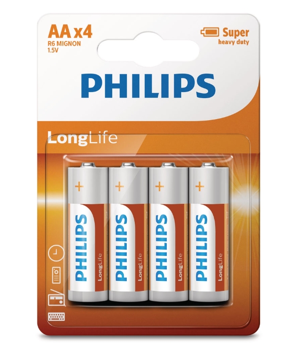 Bateria Philips Long Life R6 AA 4szt