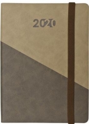 Kalendarz 2020 Książkowy A5 tygod.Flexi ciemnybrąz