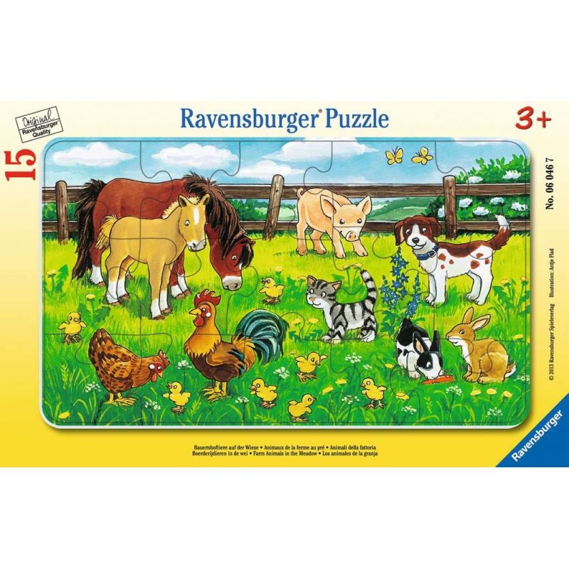 Puzzle ramkowe 15: Zwierzęta domowe (6046)