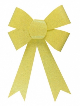 Kokarda brokatowa duża żółta
