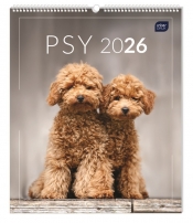 Kalendarz ścienny planszowy 2026 - Psy