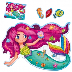 Puzzle podłogowe - Mała syrena, 33 el.