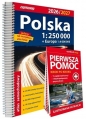 Atlas samochodowy Polska 1:250000 + Pierwsza pomoc - Opracowanie zbiorowe