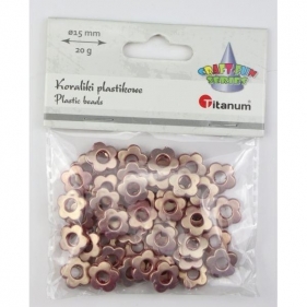 Koraliki plastikowe kwiatki 15mm 20g