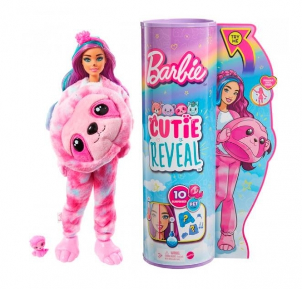 Lalka Barbie Cutie Reveal Leniwiec Seria 2 Kraina Fantazji (HJL56/HJL59)