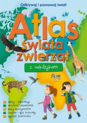 Atlas świata zwierząt z naklejkami - Praca zbiorowa