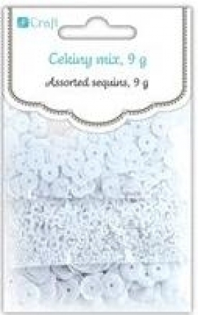 CEKINY MIX 9G BIALE - DPCE-050