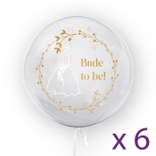Tuban, balon ślubny 45 cm - Bride to be 2 (6 sztuk) (TU 3746)