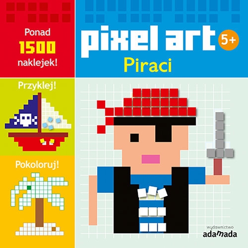 Pixel art Piraci Kolorowanka