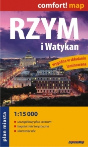 Rzym i Watykan - laminowany plan miasta 1:15 000