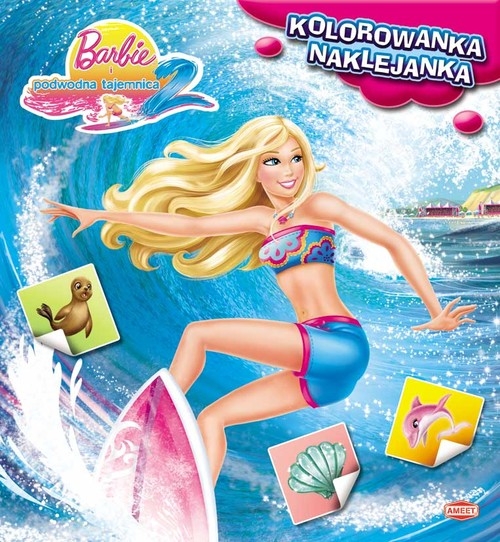 Barbie i podwodna tajemnica 2 Kolorowanka naklejanka