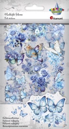 Naklejki foliowe 4 plansze motyle, kwiaty