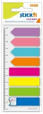 Zakładki indeksujące 8 kolorów neon x 25 sztuk (paski+strzałki) + linijka