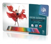 Kredki ołówkowe trójkątne Prestige 36 kolorów