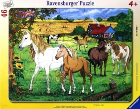 Puzzle ramkowe 46 Konie na padoku (06 646 9)