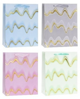 Torebka ozdobna 18x23x8cm hot-stamp mix ROZETTE