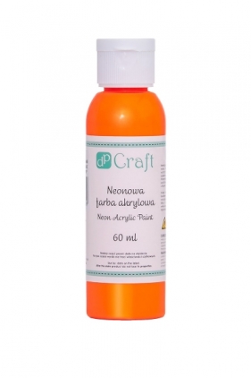Neonowa farba akrylowa, 60 ml - orange (DPFN-002)