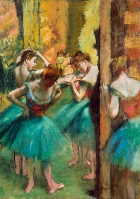 Bluebird Puzzle 1000: Różowa i zielona tancerka, Degas (60047)