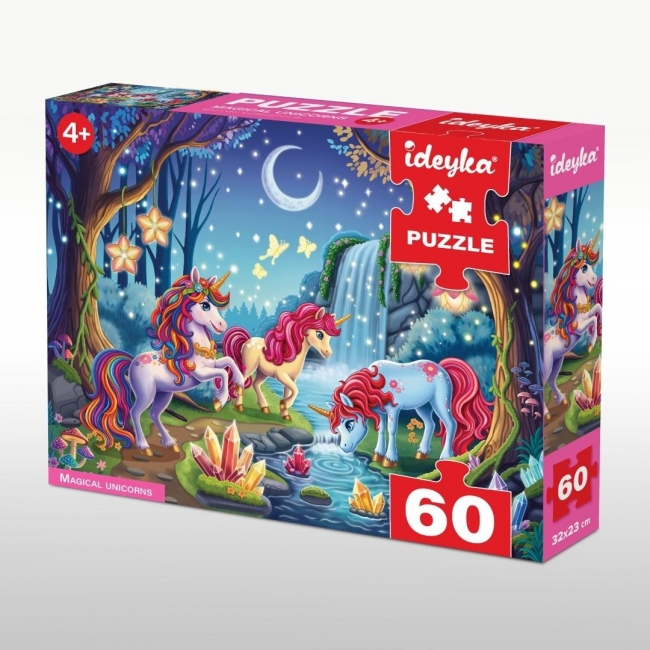 <img src='https://webimage.pl/pics/470/1/d4823104391470.jpg' style='height:440px' /> Puzzle 60 Magiczne jednorożce Grałamigłówka