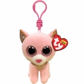 Ty Beanie Boos: Fiona - maskotka-brelok Różowy kot, 8.5cm (35247)