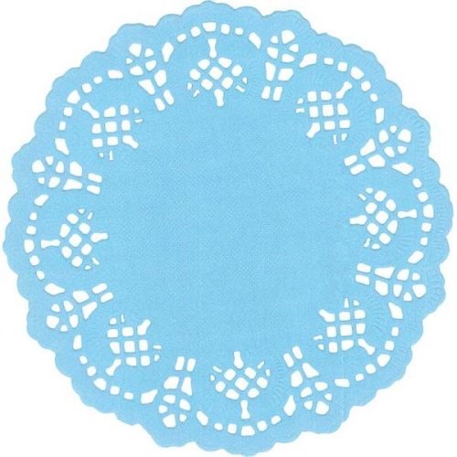 Serwetki papierowe okrągłe 11,5cm/35 szt. - niebieskie jasne (414545) 