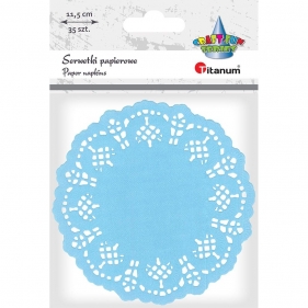 Serwetki papierowe okrągłe 11,5cm/35 szt. - niebieskie jasne (414545)