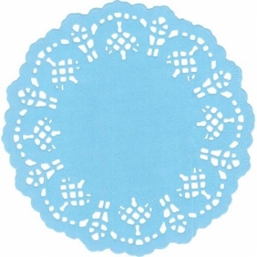 Serwetki papierowe okrągłe 11,5cm/35 szt. - niebieskie jasne (414545)