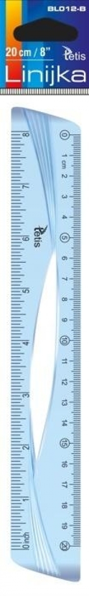 Linijka 20cm niebieska