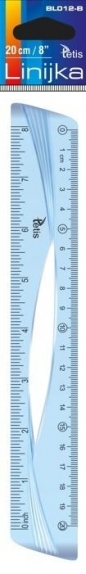 Linijka 20cm niebieska