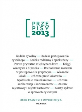 Przepisy 2013 Zbiór cywilny - <br />